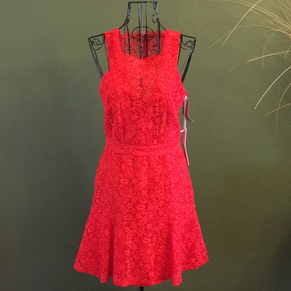 Adelyn Rae Dresses & Skirts - Gorgeous red lace dress by adelynrae